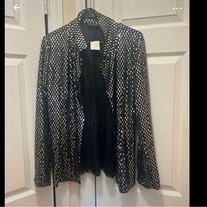 Elegant Black and Silver Women's Jacket